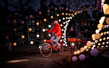 Light Amsterdam Light Festival City Bike Tour with Guide