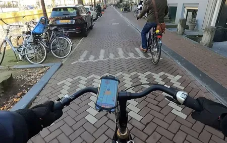 Amsterdam on Bicycle GPS App Walking Tour Mobile Game