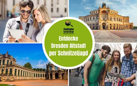 City game scavenger hunt Dresden old town - independent city tour