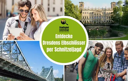 City game scavenger hunt Dresden Elbschlösser - independent city tour