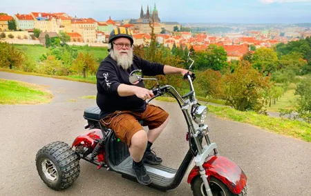 Amazing !!! Electric Trike Tour of Prague, live guide included