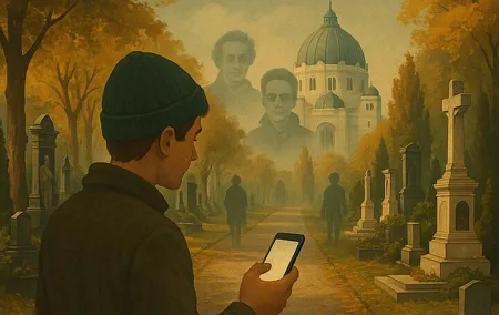 Mobile puzzle rally tour at the Vienna Central Cemetery