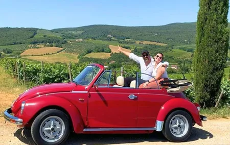 Original Private Tuscany tour by Vintage Beetle car & Wine