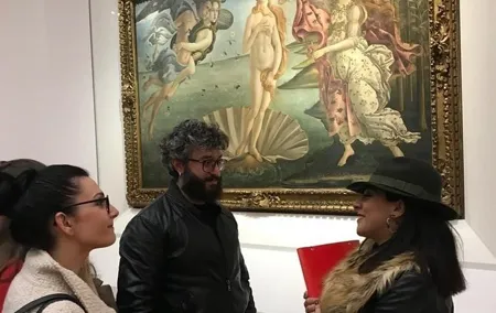 Art Lesson inside the Uffizi Gallery
