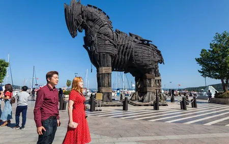 Troy Full-Day Guided Tour incl. Transfer, Ferry Tickets w/Lunch