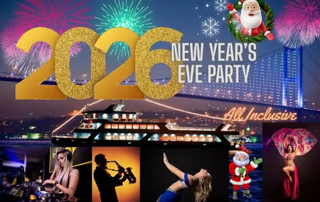 Istanbul New Year's Eve 2026 Dinner and Party Cruise on Bosphorus