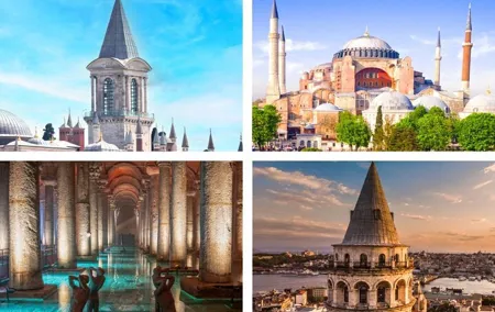 Basilica Cistern, Galata Tower, Topkapi And Hagia Sophia Combo