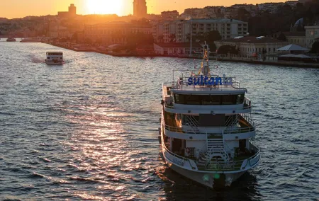 Istanbul Sunset Bosphorus Cruise with Live Guide and Hotel Pickup