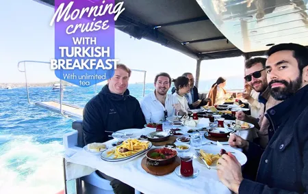 Istanbul Morning Bosphorus Yacht Cruise with Turkish Breakfast