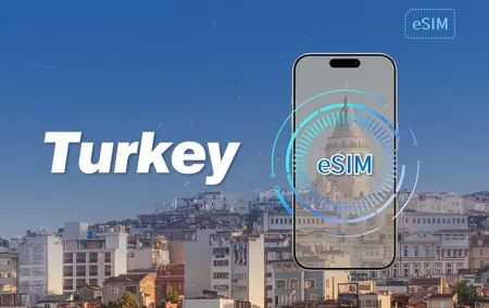 eSIM in Turkey for 1 to 30 Days with 1GB to Unlimited