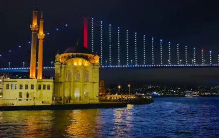 Bosphorus Night Lights: Guided Cruise with Tea & Cookies