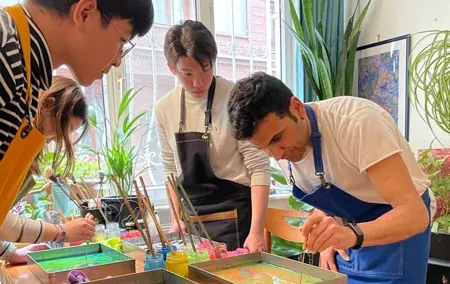 Paint on Water - Authentic Turkish Art Experience at Local Home