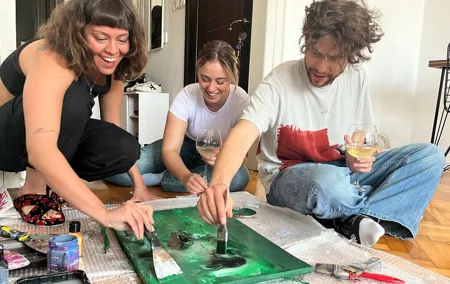 Istanbul Art Escape Wine and Paint at Local's Home