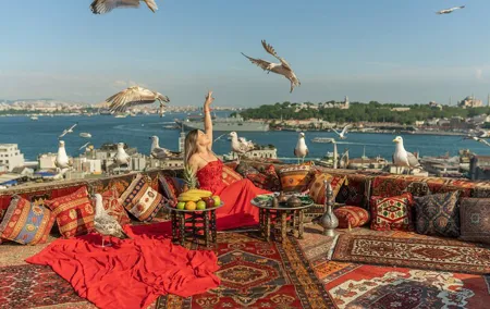 Istanbul Photo Shooting with Flying Dress