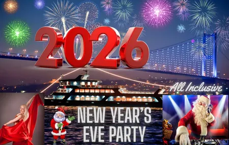 Istanbul New Years Eve 2026 Dinner and Party Cruise on Bosphorus