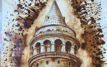 Istanbul Coffee Painting and Art Workshop Experience