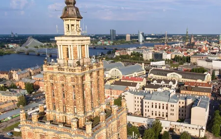Panorama Riga top view of Riga City
