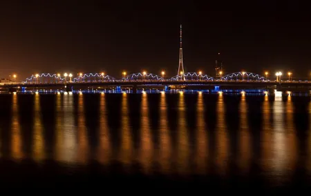 Night Kayaking In Riga City Canal