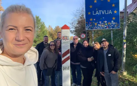 One way Riga to Vilnius Sightseeing Transfer
