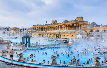 Entrance to Szechenyi Spa in Budapest