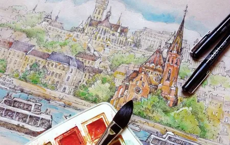 urban sketcher guided tours with a local professional artist