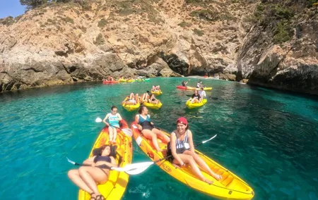 Kayak and Snorkeling Excursion in Maro Cerro Gordo Cliffs