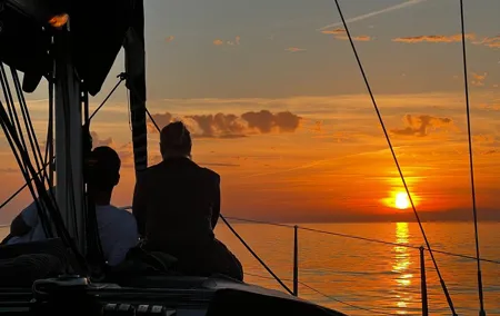Sunset Sailing along the Marbella coast from Puerto Banus
