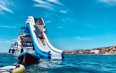 Tour on boat along the coast of Benalmadena with a lot of sea activities!!