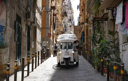 Naples in Tuk Tuk between Panoramas and History and Street Food