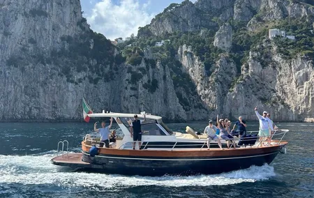 Boat Futura 38 Tour on the Gulf of Naples Including the Islands