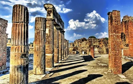 Visit of the archaeological park of Pompeii