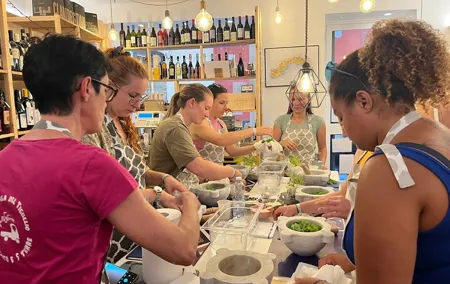 Genoese Pesto Lesson with Mortar, Pasta Tasting and Local Wine