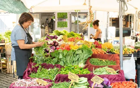 Market visit and Dining experience at a Local's home with Wine in Rapallo