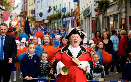Traditional Town Crier tour. Galway. Private guided group. 1½ hours.
