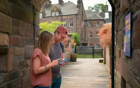 Private audiobook city rally around Dean Village in Edinburgh