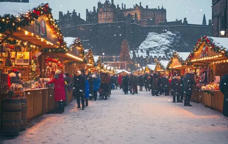 Festive Private Edinburgh, Christmas Market & Botanic Garden Tour