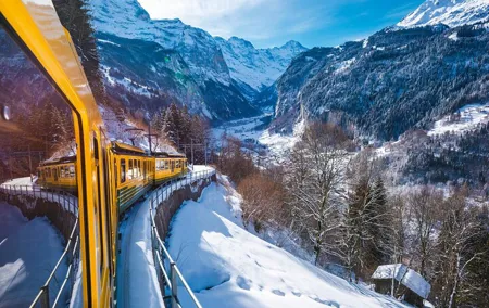 Full Day Private Guided Scenic Train Tour to the Swiss Alps
