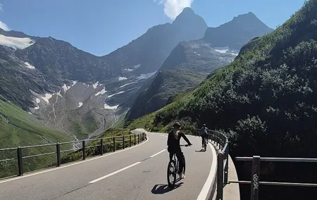 Alpine Pass Downhill Cycling Adventure