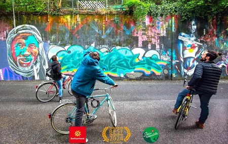 Geneva Urban Art Tour on a bike