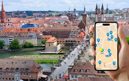 Self-guided scavenger hunt and city game in Würzburg