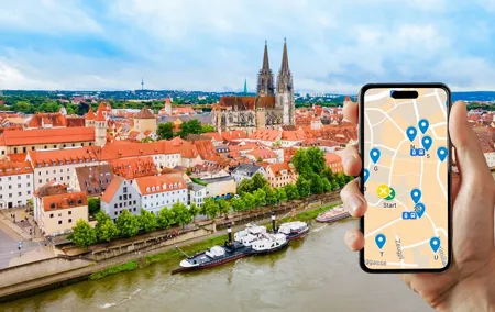 Self-guided scavenger hunt and city game in Regensburg