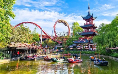Tivoli Gardens Copenhagen Entrance with Ride Pass Combo