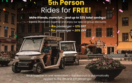 Stockholm Highlights: Private Golf Cart Tour