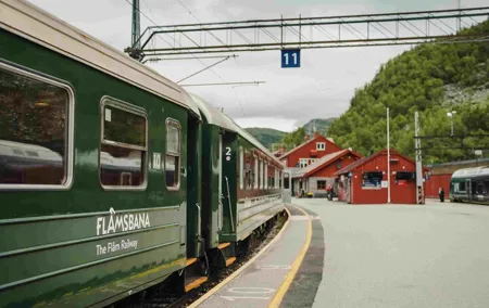 Guided tour to Viking Village, Nærøyfjorden Cruise & Flåm Railway