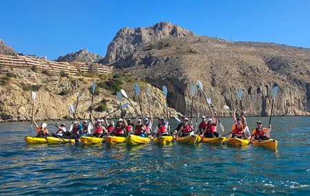 Kayak through Morro de Toix and Cueva dels Coloms