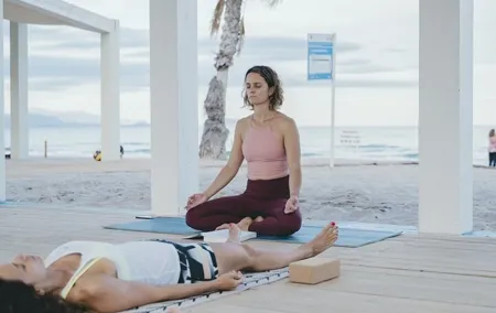 Yoga and Meditation Class in Front of the Sea and the Mountains in Alicante