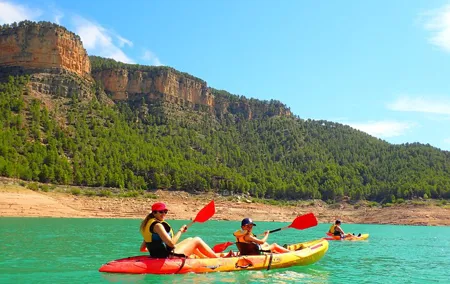 Kayaking and Thermal Springs Private Full Day Tour