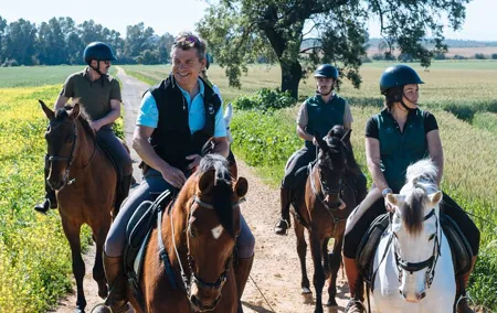 Horseback riding around Doñana National Park