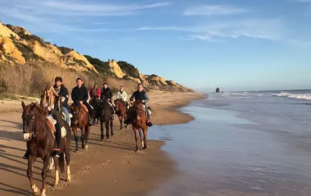 Horseback riding tour of Doñana and visit of El Rocio