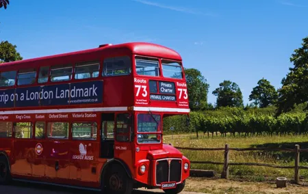 Sussex Vineyard & Winery Bus Tour on Iconic Vintage London Bus
